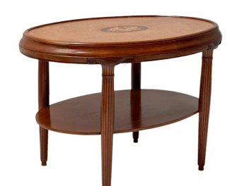 French Art Deco Walnut Center Table, 1930s